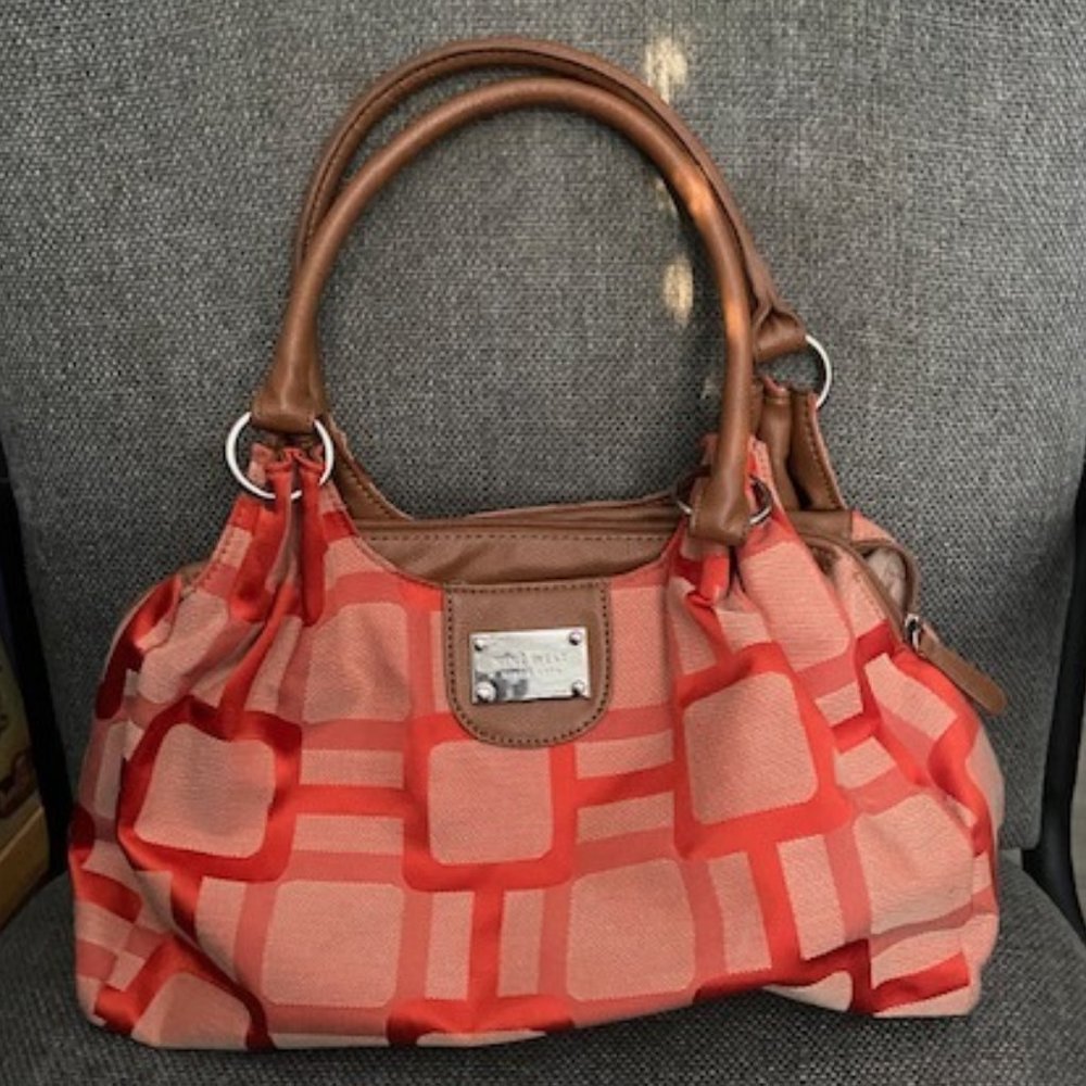 Nine West Orange/Brown Shoulder Purse/Bag